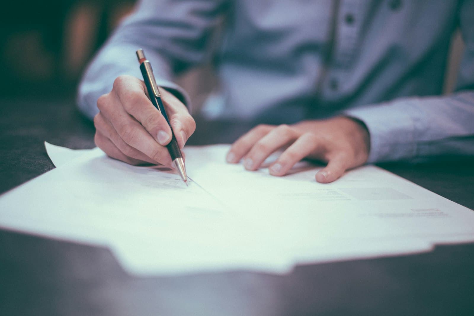 Estate planning documents on a desk